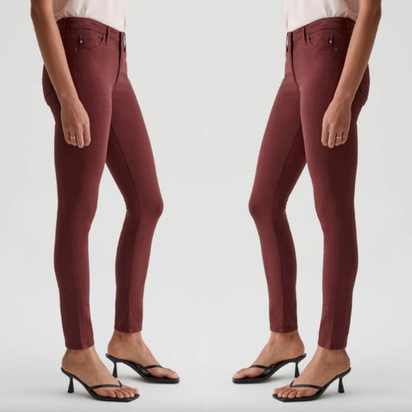 REVOLVE AG Jeans The Stevie Ankle Slim Straight Merlot Berry SZ 27P - Picture 3 of 17